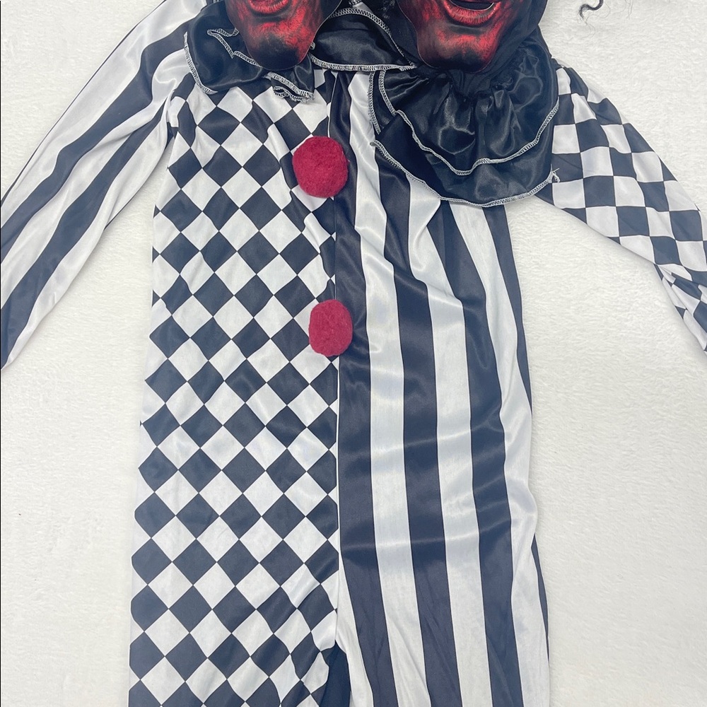 Spirit Two-Headed Clown Costume Kids size Large 10-12 - Picture 9 of 13